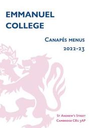 Image of Canapé Menu